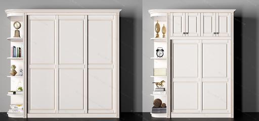 简欧实木衣柜组合模型 融合优雅与现代的实用设计